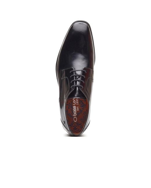 Base London Black Dome Lace Up Shoes for men