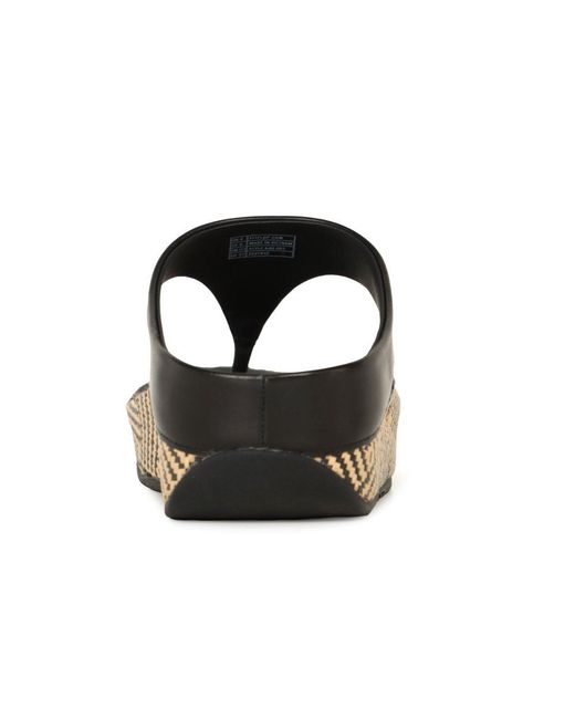 Fitflop Black Lulu Lux Graphic Weave Sandals