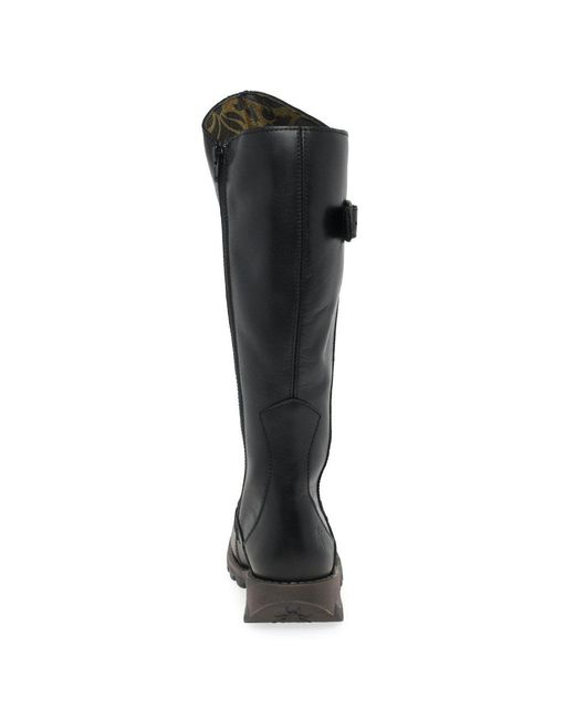 Fly London Black Mol 2 Knee High Boots