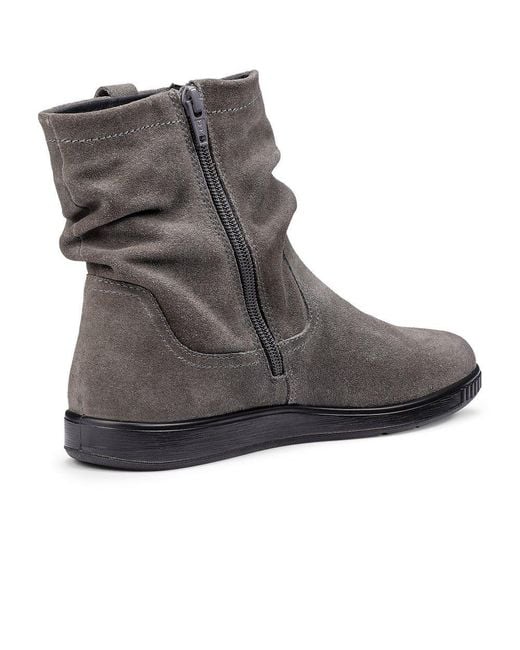 Hotter Gray Sprite Ankle Boots