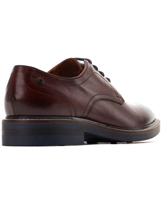 Base London Brown Mawley Derby Shoes for men