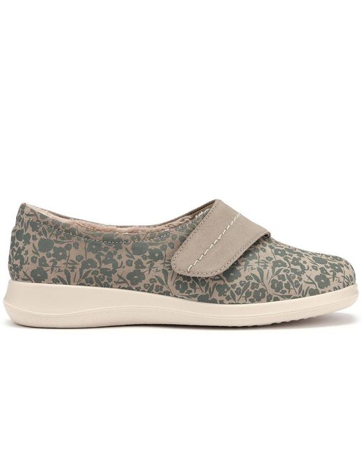 Hotter Gray Wrap Slippers