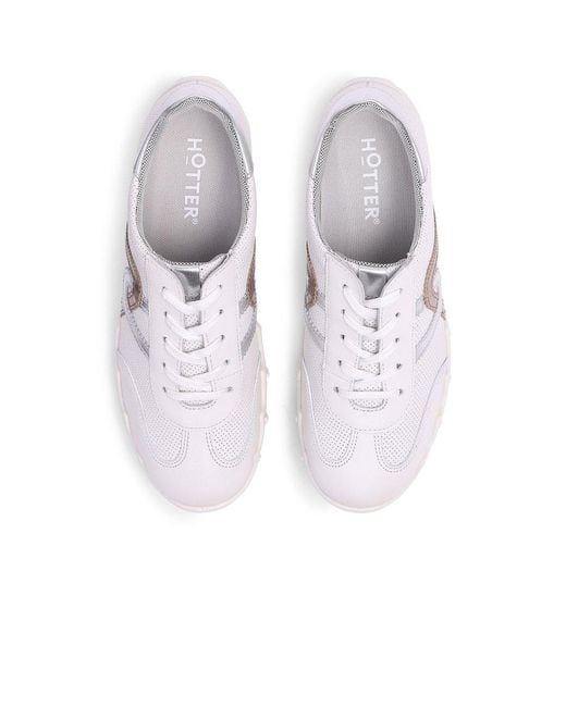 Hotter White Marianne Trainers