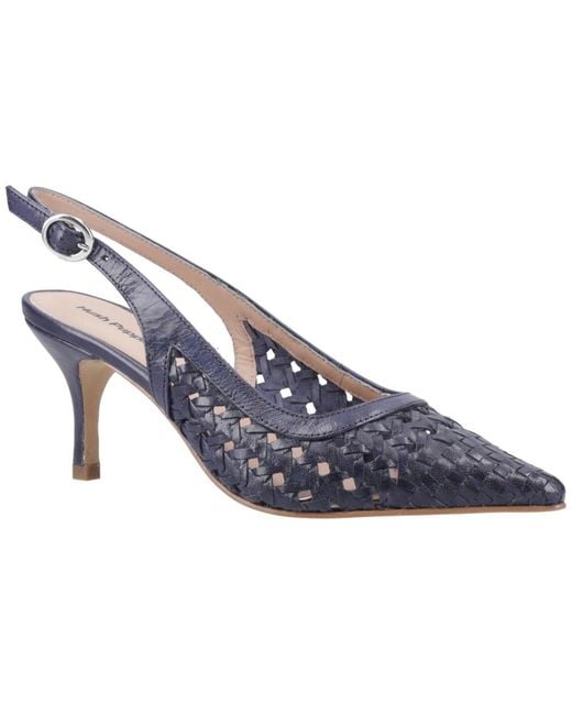 Hush Puppies Blue Dalia Kitten Slingback Court Shoes