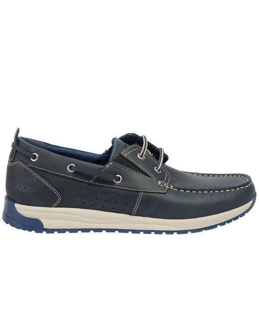Pod Blue Riley Boat Shoes for men