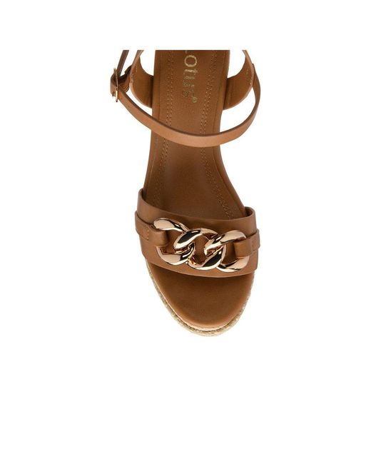 Lotus Brown Bermuda Wedge Sandals