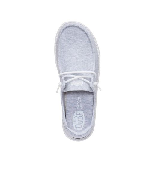 HeyDude Blue Wendy Stretch Slip On Shoes