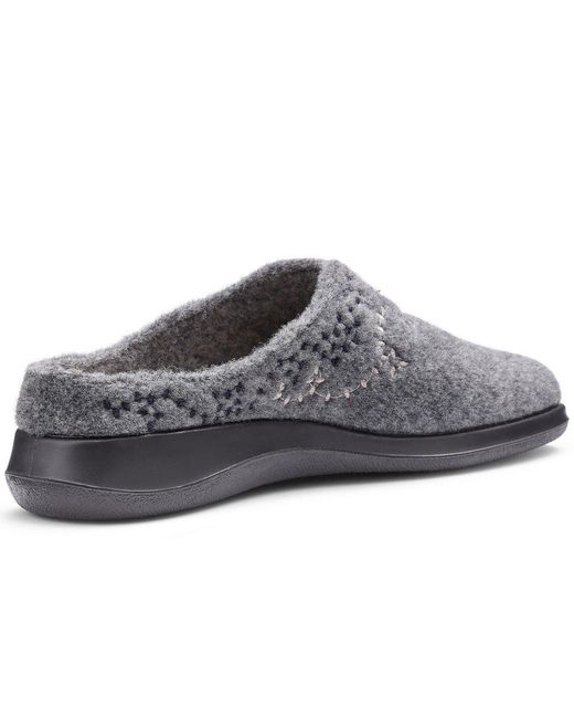 Hotter Gray Cuddle Slippers