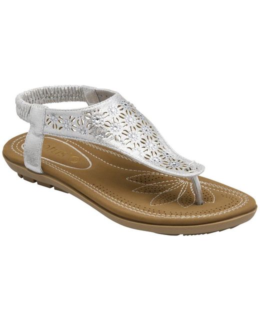 Lotus Metallic Vena Sandals