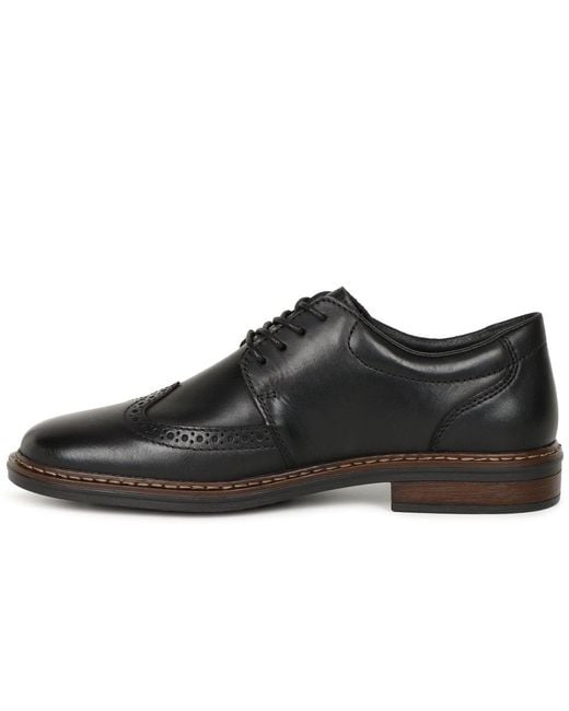 Rieker Clevely Formal Brogues in Black for Men Lyst UK