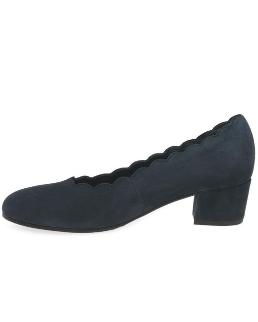 Gabor Blue Gigi Court Shoes