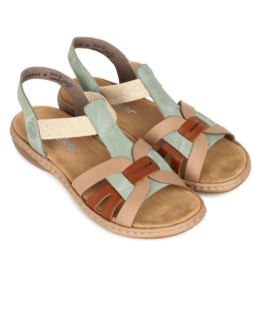 Rieker Metallic Globe Sandals
