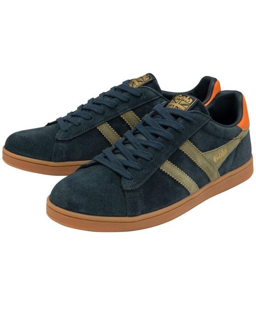 Gola Blue Equipe Ii Suede Trainers Size: 7 for men