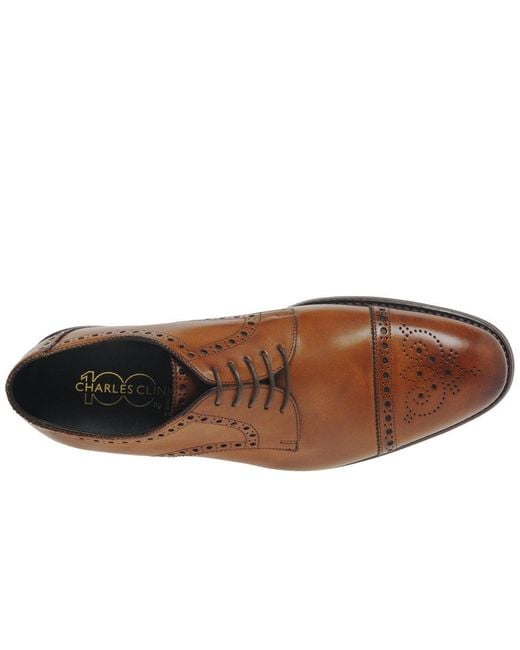 Loake Brown Roger Semi Brogues for men