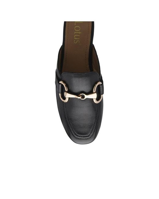 Lotus Black Taylor Backless Loafers