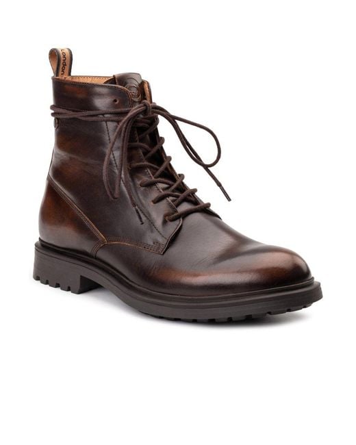 Base London Brown Brunel 7 Eyelet Boot for men