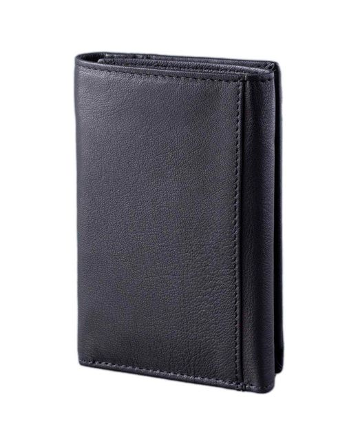 Lakeland Leather Blue Bowston Leather Tri-fold Wallet