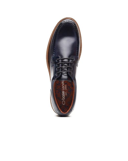 Base London Blue Langdon Apron Toe Shoes for men