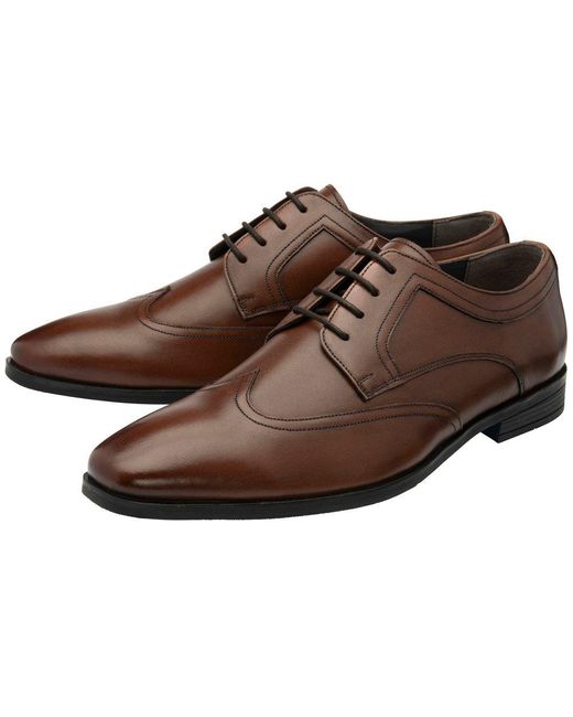 Frank Wright Brown Reid Derby Shoes for men