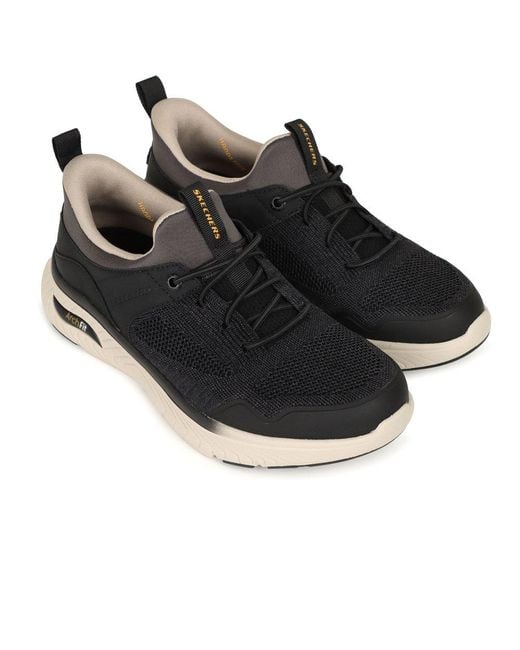 Skechers Black Arch Fit Crosser Slip for men