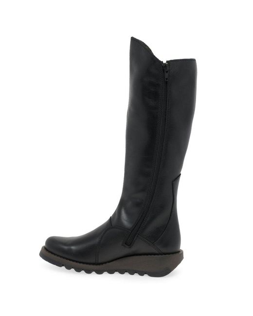 Fly London Black Mol 2 Knee High Boots