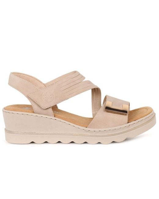 Rieker Metallic Haiti Wedge Heel Sandals