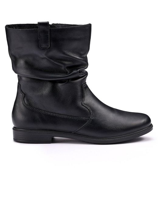 Hotter Black Irving Boots