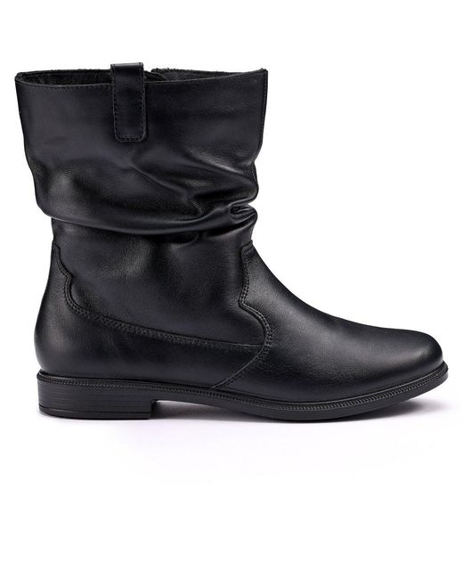 Hotter Black Irving Boots