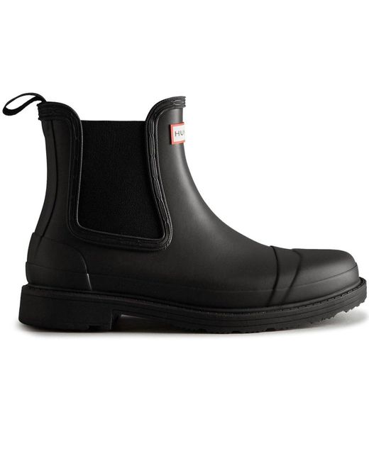 Hunter Black Commando Short Wellingtons