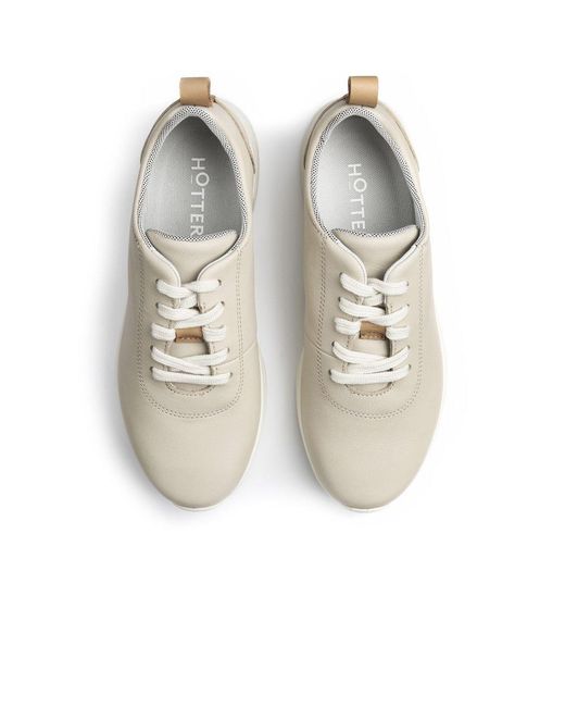 Hotter White Cosmos Wide Fit Trainers
