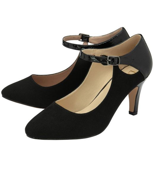 Lotus Black Muri Court Shoes