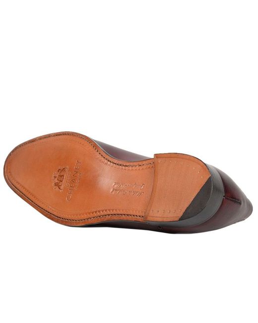 Cheaney Brown Fenchurch Oxford Shoes Colour: Burgund Calf Lea (F) for men