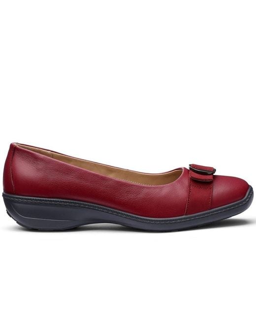 Hotter Red Grace Wide Fit Pumps