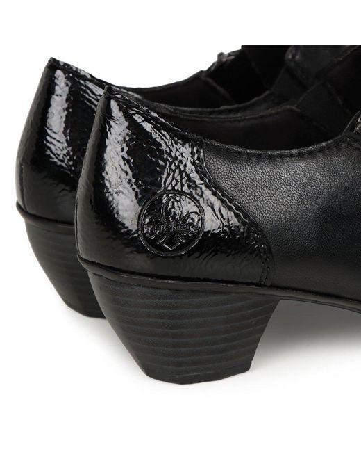 Rieker Black Treat High Cut Court Shoes