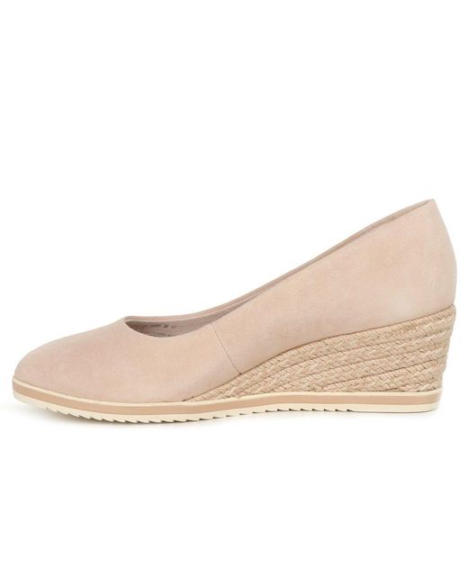 Tamaris Natural Peony Wedge Espadrilles