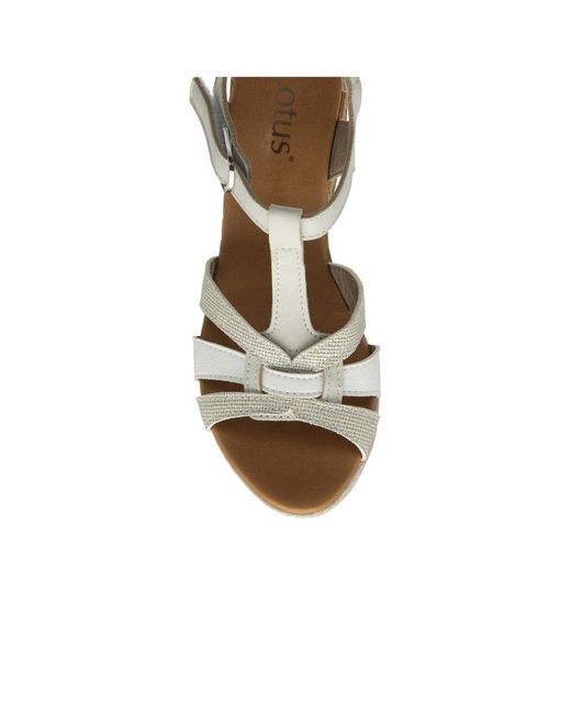 Lotus Metallic Cavallo Wedge Sandals