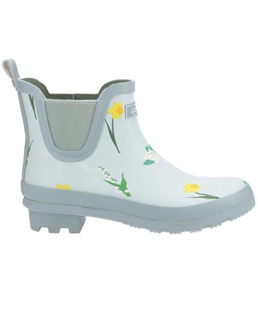 Cotswold Blue Wildflower Ankle Wellingtons