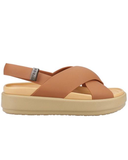 CROCSTM Brown Brooklyn Luxe X-strap Sandals