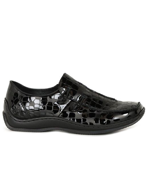 Rieker Black Celia Ladies Leather Casual Shoe