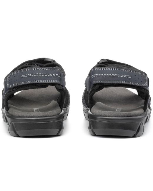 Hotter Black Lorenzo Sandals for men
