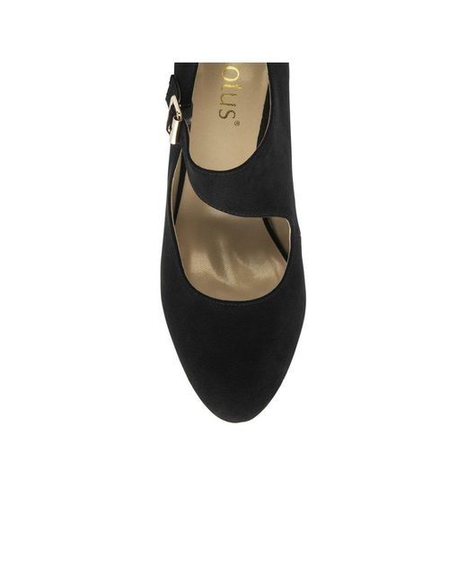 Lotus Black Laurana Court Shoes