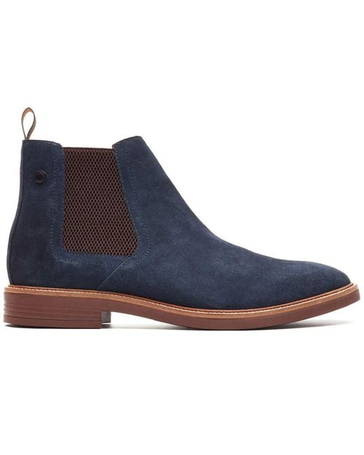 Base London Blue Sussex Chelsea Boots for men