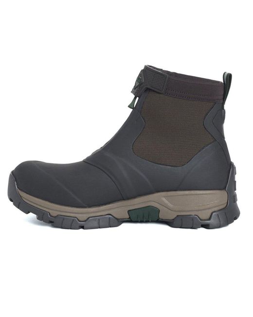 Muck Boot Gray Apex Mid Zip Short Wellingtons for men