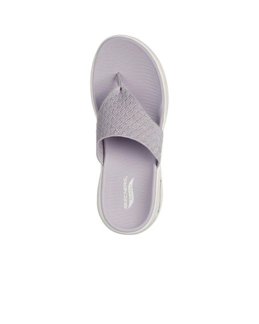 Skechers Purple Go Walk Arch Fit Spellbound Toe Post Sandals