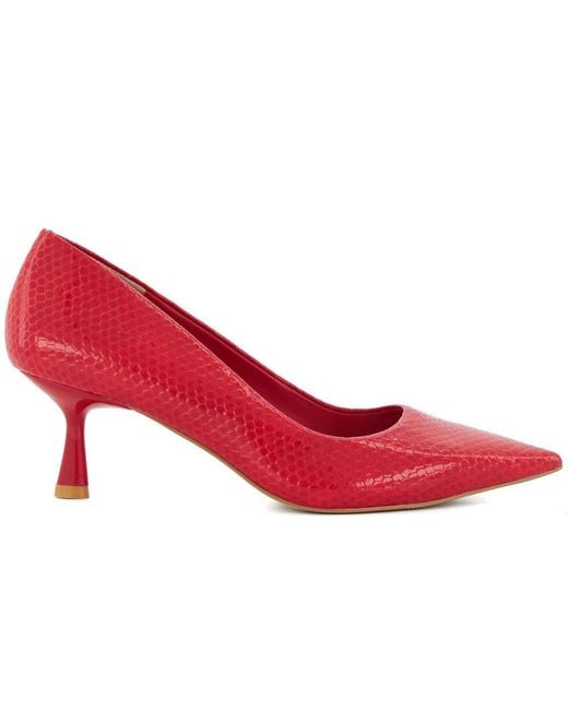 Dune Red Angelina Court Shoes