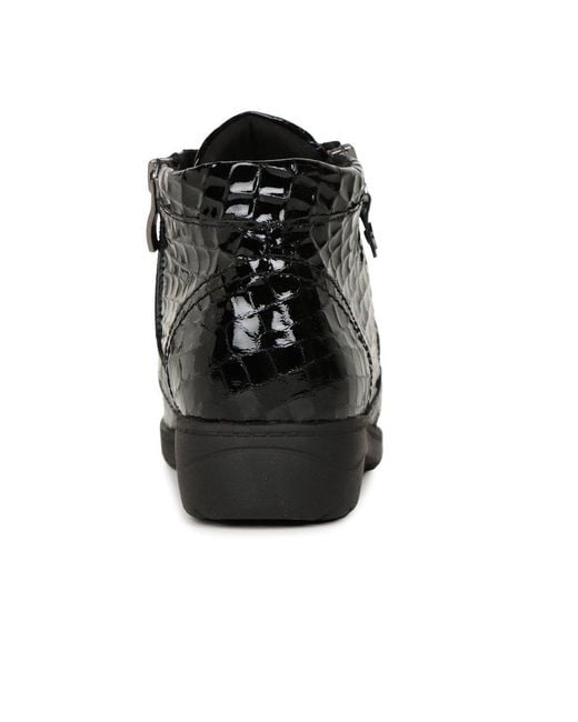 Caprice Black Amanda Ankle Boots