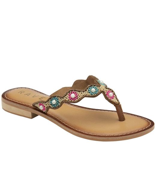 Ravel Brown Rumi Toe Post Sandals
