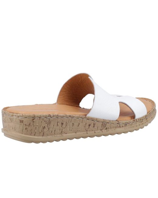 Hush Puppies White Eloise Low Wedge Sandals
