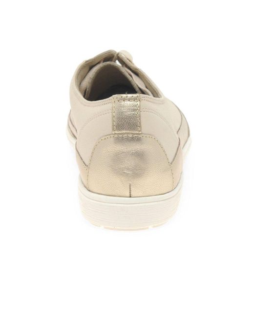 Caprice White Star Casual Lace Up Trainers