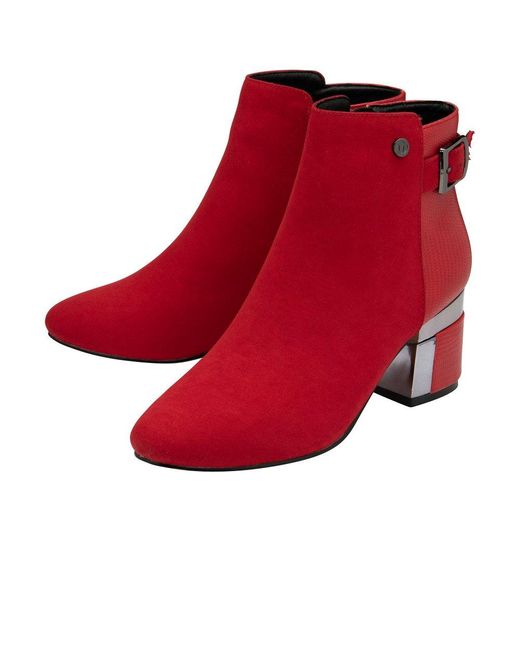 Lotus Red Andrea Ankle Boots
